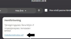 Hemförlovningsintyg
